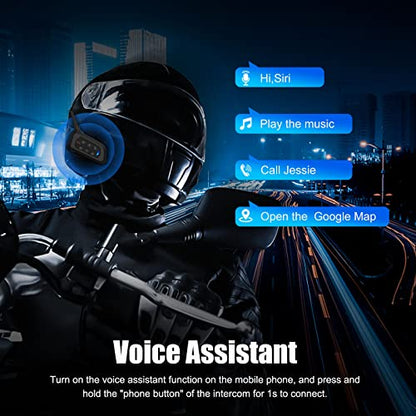 EJEAS V4 Plus Helmet Communication System, Motorcycle Bluetooth V5.1 Headset 1500m Helmet Intercom with Noise Reduction/3D Sound/FM Radio/Hands-Free, Ideal for 2 to 4 Riders Group Talking (1PC) - size: V4-1