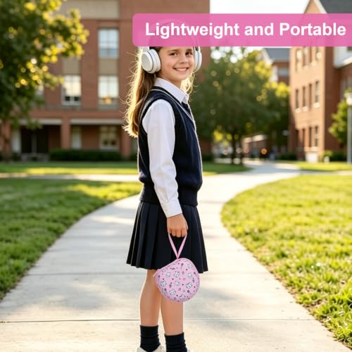 Kids Headphone Case for Tonies/iClever/Acer, Cat Pink(Case Only) | for iClever BTH12 HS19 BTH22 BTH20 BTH18 BTH26/JBL Junior 320BT/MIDOLA/JoySpark/eKids/ ADOOPE/JLab Girls Boy Kids Headphone - color: Kitten Print-Pink