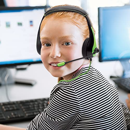 Avid Products AE-36 Headset in Green with Adjustable Boom Microphone for School, Classroom, Education, Testing and Assessment (10 Pack) - color: Green, size: 10 Pack