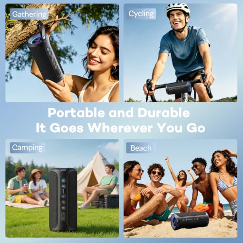 Ortizan Portable Bluetooth Speaker Wireless (2nd Gen), 40W Loud Sound