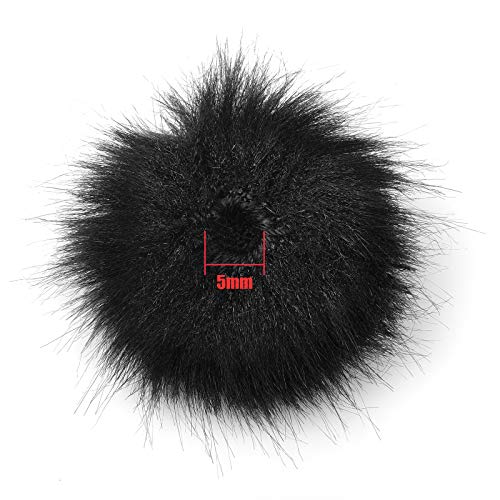 ChromLives Microphone Lapel Dead Cat Windscreen, Lapel Mic Windscreen Muff, Furry Windscreen Dead Cat Outdoor Comaptible with Lavalier Microphones 5Pack - color: Lapel Mic Cover