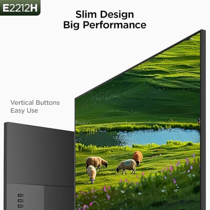 KOORUI 22 Inch Computer Monitor FHD 120Hz VA VESA Low Blue Light, E2212H | Adaptive Sync, 4000:1 Contrast Ratio, Ultra-Slim Display, HDMI 1.4/VGA, Tilt Adjust, Compact for Dorms, Study and Office - size: 22