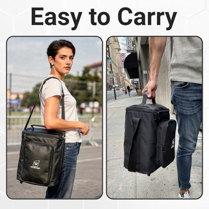 Carrying Case for S99 Voice Amplifier,Portable Speaker Microphone Combo Bag | Designed for S99 microphone speaker Set, this protective case offers padded protection, accessory storage and easy carrying.