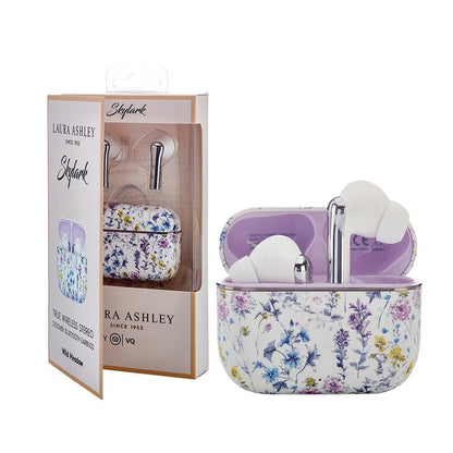 Laura Ashley Wild Meadow TWS Wireless Earbuds - VQ Rechargeable Ear Buds - color: Wild Meadow Wireless Earbuds