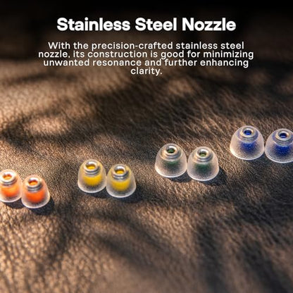 Linsoul Tangzu Tang Sancai Noble Earbud Tips,Stainless Steel IEM Ear Plugs
