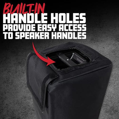 Gator Cases Protective Nylon Speaker Cover for Compact 8" Speaker Cabinets, Fits QSC K8, Yamaha DXR8 and more (GPA-CVR8) - size: 8" Speaker