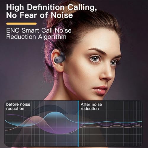 sunshot Ows Open Ear Buds Headphones Bluetooth 5.4,Bone Conducting Air Bone Conduction Headphones, 16mm Drivers,40H Playtime,Open Ear Earbuds IPX5 Waterproof and Noise Reducing Touch(Black) - color: Black