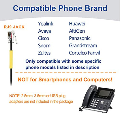 Wantek Phone Headset with Microphone Noise Cancelling, RJ9 Office Telephone Headsets Compatible with Yealink T20P T21P T26P T23G T46G T48G T42S T46S Avaya 1608 9608 9611 Grandstream Panasonic Snom - color: Grey