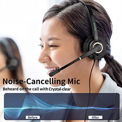 Cisco Phone Headset Corded RJ9 Telephone Headset with Noise Cancelling Mic Compatible with Cisco CP-7821 7841 7942G 7931G 7940 7941G 7945G 7960 7961G 7962G 7965G 7975G 8841 8861 9951 9971 etc