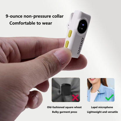 Microfonos Inalambricos Professional Mini Microphone, Wireless Lavalier Microphone with Noise Reduction, Plug & Play Clip-On Mic for Phone, Camera, Vlog, Live Streaming