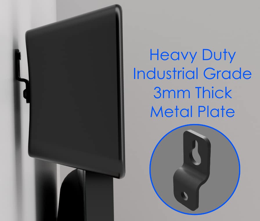 Speaker Wall Mount Brackets - Slim Satellite Design, Universally Compatible for Bose & Most Brands, Heavy Duty Holds 33 lbs, Industrial Metal, M5 M6 UNC 1/4-20 Screws (2 Pack, Black) - size: 2 Pack