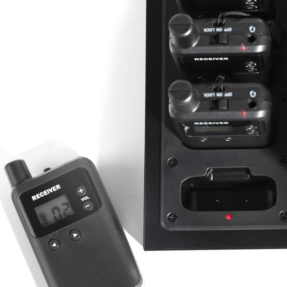AGJ Wireless Tour Guide System, Tour Guide Microphone and Speaker, Tour Guide Headsets 1 Transmitter 15 Receivers 1 Charger Court Church Translation System for Factory School - size: 16