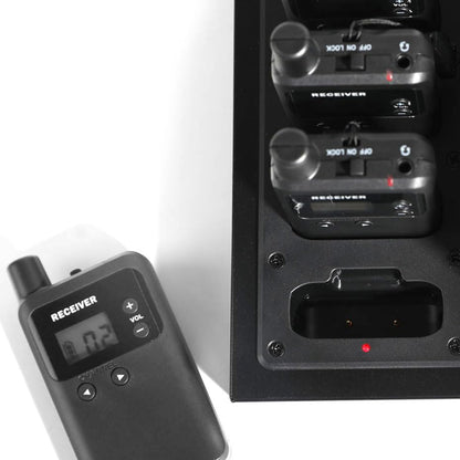 AGJ Wireless Tour Guide System, Tour Guide Microphone and Speaker, Tour Guide Headsets 2 Transmitters 30 Receivers 1 Charger 1 Storage Case, Court Church Translation System for Factory School - size: 32