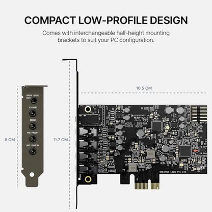Creative Sound Blaster Audigy Fx Pro Hi-Res PCIe Sound Card | Hi-Res, PCIe Sound Card, Hi-Res Audio, Surround Sound, Clean Audio, PC Upgrade