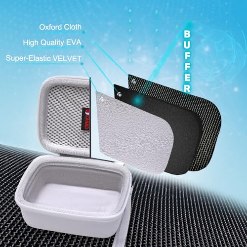 XANAD Hard Case Compatible with JBL Go 4 / GO 5 / Go 3 Ultra Speaker, White - color: White