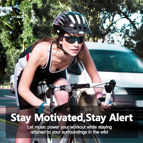 Swimming Headphones Bone Conduction Headphones Bluetooth IPX8 Waterproof | Waterproof Earbuds for Swimming ,Open Ear Earphones with MP3 Mode 32GB,8H Play Bluetooth 5.4 Ear Buds Secure Fit for Running - color: Gray