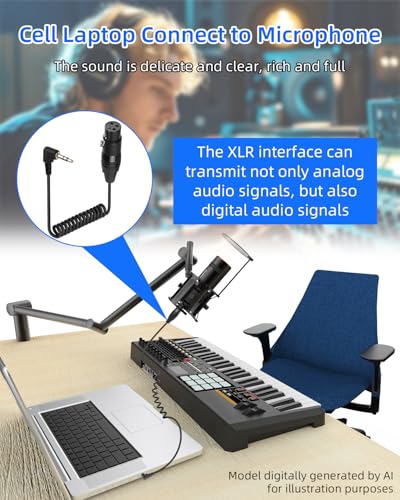 3.5mm to XLR Coiled Cable,Right Angle 1/8Inch Mini Jack TRS Stereo | Male to 3 Pin XLR Female Microphone Audio Cord Adapter for MP3 Players,Laptops,Speakers（50CM/1.65FT） - style: male to female