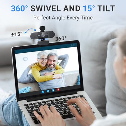 EMEET C960 AF 1080P Webcam for PC, Autofocus, 73° View Angle | Computer Camera w/Privacy Cover and Microphone, Plug and Play USB Webcam for Video Calling/Zoom/Teams/Google Meet - style: 1080P AF