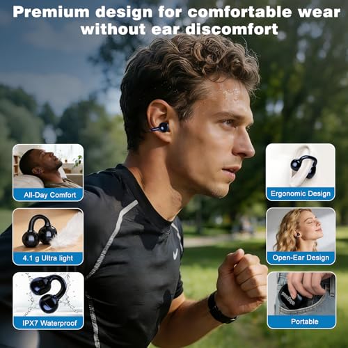 AI Translation Earbuds Real Time, 164 Languages Translator Earbuds, Wireless Translating Ear Buds, Bluetooth Headphones for Travel Business Meeting Learning (Black)