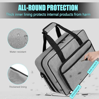Audio Mixer Case 0.4 Inch Padded DJ Mixer Bag Travel Padded Case for Audio Mixers, DJ Controllers & Equipment Compatible with RODECaster Pro,RODECaster Pro II,TC-Helicon GoXLR-Grey - color: Mixer Bag(Grey)