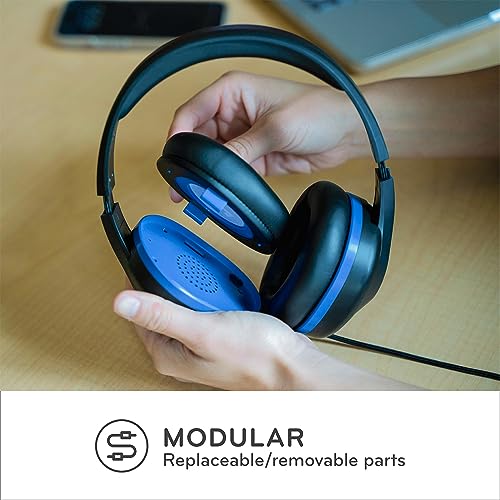 TWT Audio REVO TW300 Premium Over-Ear Wired Headphones - 3.5mm Jack | Noise Reducing, Durable, For Classrooms, School, Students, Teachers, Universal Device Compatibility - size: 1 Pack