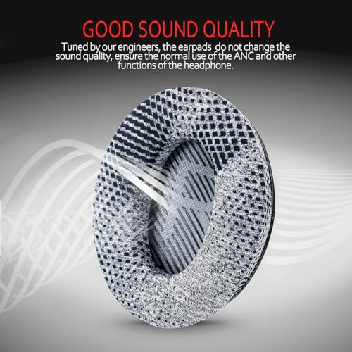 Instant-Chill Professional Bose Headphones Ear Pads, Fits Bose QuietComfort 35 ii /QC35 /QC25 /QC2 /QC15 /Ae2 /Ae2i /Ae2w /SoundTrue & SoundLink(Over-Ear), Cooling-Gel by Krone Kalpasmos – Grey Scrim - color: Cooling-Gel Grey