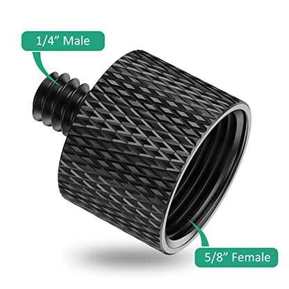 5/8 to 1/4 Adapter 8 Pcs Mic Stand Thread Screw Adapter 5/8 Female to 1/4 Male and 5/8 Female to 3/8 Male for Microphone Stand Mic Mount - color: 1/4_3/8