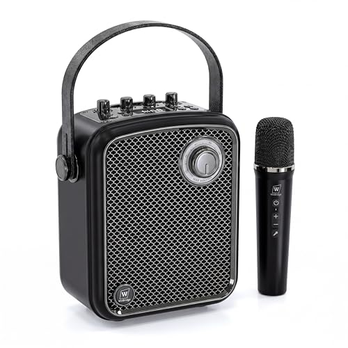 70W Voice Amplifier with UHF Wireless Handheld Microphone & Bluetooth 5.3 | Portable PA System & Karaoke Mic Speaker Set with USB/TF/AUX/Guitar for Teaching, Public Speaking & Singing - S100