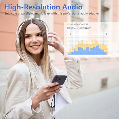 Magnetic 2-in-1 USB C to 3.5mm Audio Jack Headphone and Charge Cable Adapter for Type C Devices,PD 60W Fast Charge Earphone Converter Splitter for iPhone 15 16/Samsung/Huawei/iPad Pro Air