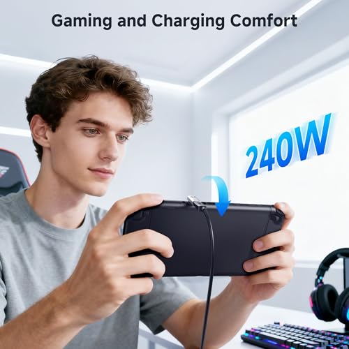 Cable Matters 2-Pack 40Gbps Right Angle USB C Adapter | [4K@240Hz Video, 240W Charging, 40Gbps Data Transfer] 90 Degree, Compatible with Thunderbolt 4, iPhone 17/16, Steam Deck - style: Right Angle