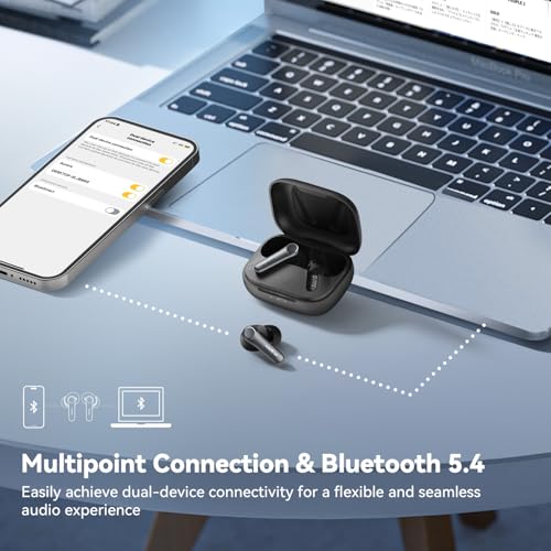 EarFun Air Pro 4 Adaptive Hybrid Noise Canceling Wireless Earbuds, Qualcomm Snapdragon Sound, aptX™ Lossless, 6 Mics AI CVC 8.0 Call, LDAC Hi-Res Audio, 52H Playtime, Bluetooth 5.4, in-Ear Detection | Qualcomm Snapdragon Sound, aptX Lossless, LDAC Hi-Res