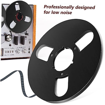 LALAFINA 3Holes Aluminum Alloy Empty Tape Reel Take Up Reel for Recording Low Noise High Output Replacement for to Tape Players and Recorders