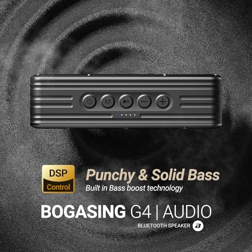 BOGASING G4 Portable Bluetooth Speaker with 50W Full-Bodied Sound