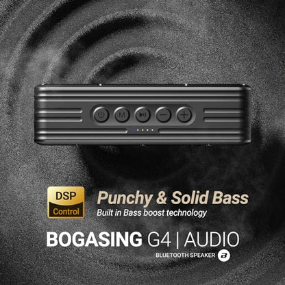 BOGASING G4 Portable Bluetooth Speaker with 50W Full-Bodied Sound