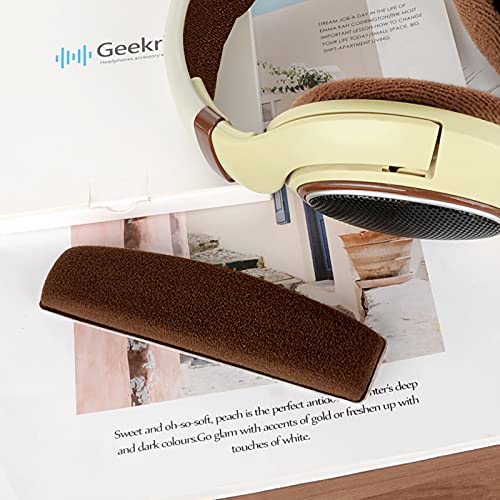 Geekria Velour Headband Pad Compatible with Sennheiser HD598, HD598SE, HD598CS, HD595, HD569, HD559, HD558, HD555, HD518, HD515, Game ONE, PC360, PC373D Headphones (Brown) - color: Brown