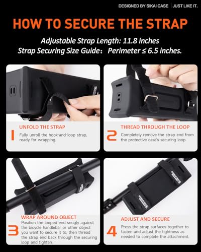 SIKAI CASE Portable Speaker Mount for Anker Soundcore 3, Silicone Case with Adjustable Strap&Handle for Bike/ATV Golf Cart/Shower, Shockproof Dustproof Build Travel Protective Cover, Only Case (Black)