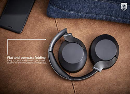 Philips PH805 Active Noise Canceling (ANC) Over Ear Wireless Bluetooth Performance Headphones w/ Hi-Res Audio, Comfort Fit and 30 hours of playtime (TAPH805BK) - style: ANC | 30 hrs batt