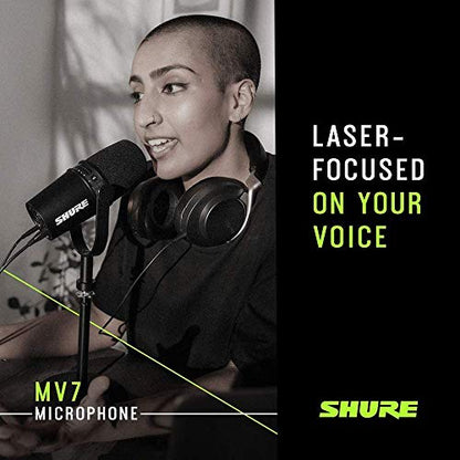 Shure MV7 USB Podcast Microphone - Silver - color: Silver