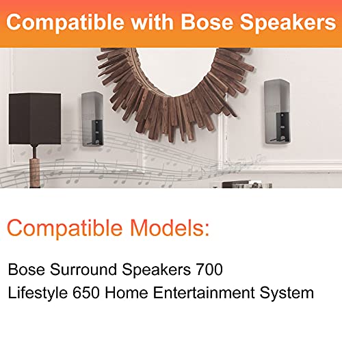 Dinghose Wall Brackets Compatible with Bose Surround Speakers 700，OmniJewel Lifestyle 650 Home Entertainment System (Black) - color: Black