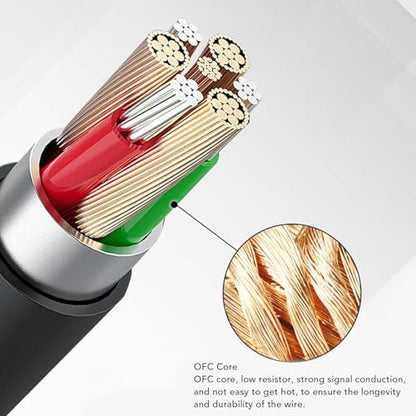 Headphone Cable Replacement, 3.5mm to 6.35mm Adapter with Locking Mechanism, for HDJ CUE1BT HDJ X5 HDJ X7 HDJ S7 Headphones