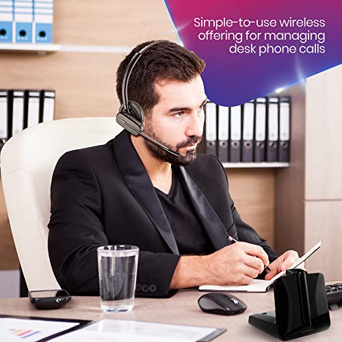 Poly Plantronics CS540 Wireless Office Headset - for SoundPoint VoIP Phones: IP320, IP321, IP330 and IP331 - Electronic Remote Answerer/Disconnect (EHS) and Adapter Included