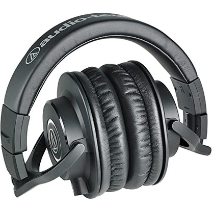 Audio-Technica ATH-M40x Closed-Back Monitor Headphones Bundle with Auray Headphones Holder and Headphones Case