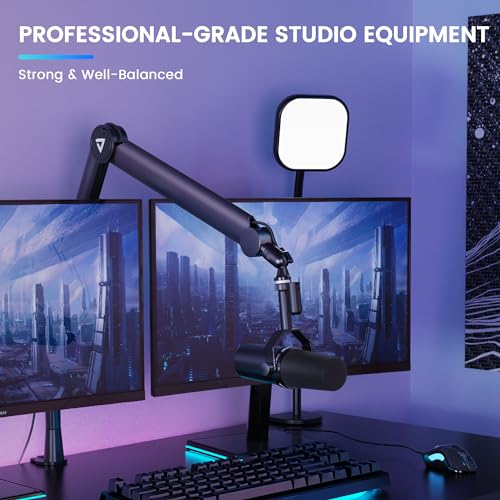 Boom Arm Stand THRONMAX S8 Mic Stand for Game Streaming and Broadcasting/Sturdy and Universal Mic Arm with 1/4“，3/8" to 5/8" Adapter，All-Metal and Fully Adjustable Mic Arm