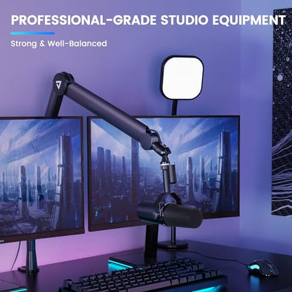 Boom Arm Stand THRONMAX S8 Mic Stand for Game Streaming and Broadcasting/Sturdy and Universal Mic Arm with 1/4“，3/8" to 5/8" Adapter，All-Metal and Fully Adjustable Mic Arm