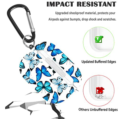 Cute Airpods 5/4 Gen Case Hard Cover Women Girl 2026/2024 - Blue Butterfly - color: Butterfly, size: For Airpods 4