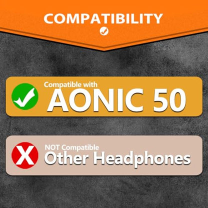 AONIC 50 Ear Pads - TRANSTEK Replacement Ear Cushion Foam Compatible with AONIC 50 Headphones Soft I Comfortable Memory Foam (Velour)