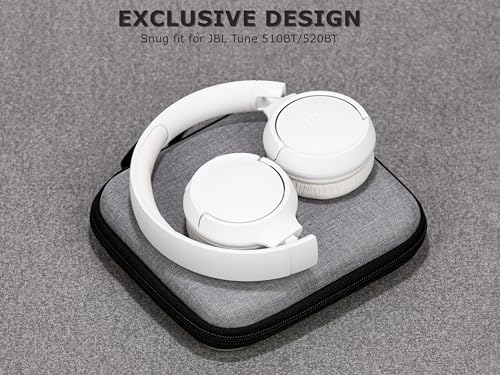 Ginsco Ultra-Slim Case Compatible with JBL Tune 510BT Bluetooth Headphones, with JBL Tune 520BT/670NC Live 460NC, Wireless On-Ear Headphones, Travel Carrying Headphone Case (Grey) - color: Grey
