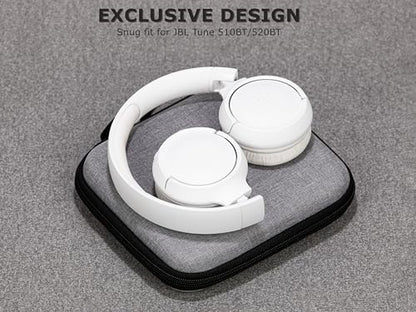 Ginsco Ultra-Slim Case Compatible with JBL Tune 510BT Bluetooth Headphones, with JBL Tune 520BT/670NC Live 460NC, Wireless On-Ear Headphones, Travel Carrying Headphone Case (Grey) - color: Grey