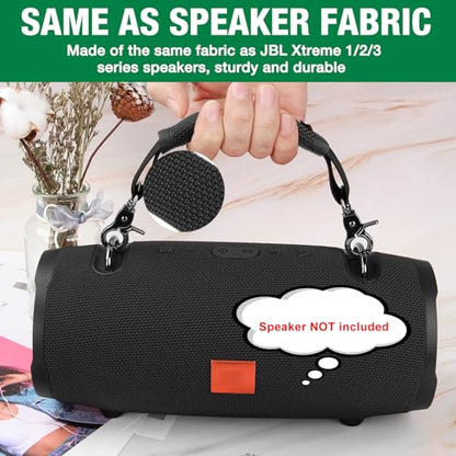 Removable Speaker Handle Strap Compatible with JBL Xtreme/Xtreme 2/ Xtreme 3/ W-King X10/ Zealot S67 Outdoor Travel Speaker Handle Belt (Black)