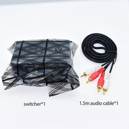2 in 4 Out or 4 in 2 Out Audio Sound selector RCA Female Stereo Channel 2 Splitter switcher Box Switching No External Power No Noise - size: 2way-rca